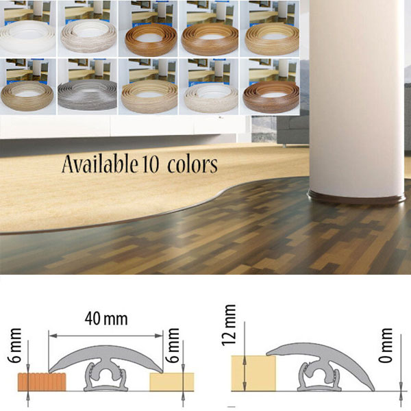 40mm Flexible Flooring Profile, Transition Profile Strip, Floor Trim Threshold