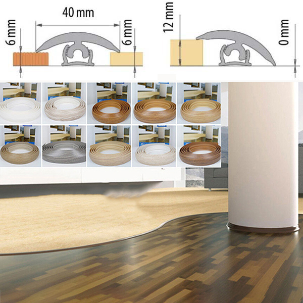 Flexible Flooring Profile 40mm Transition Profile Strip Floor Trim Threshold