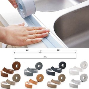 PVC Flexible Skirting Board Strip 25m Long Self Adhesive For Floor Wall Joint